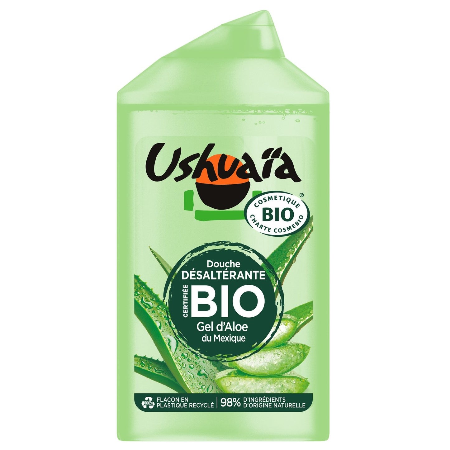 Gel Douche Désaltérant Gel d'Aloe du Mexique Bio USHUAIA