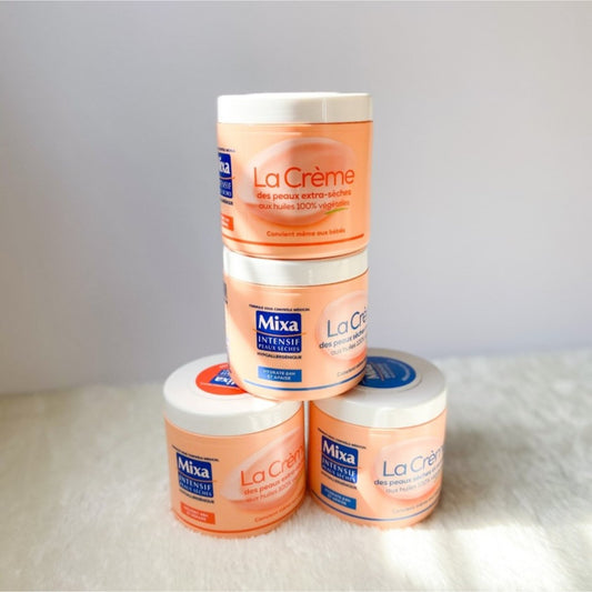 MIXA Mehrzweckcreme für Körper, Hände und Gesicht für trockene und empfindliche Haut, 100 % pflanzliche Öle