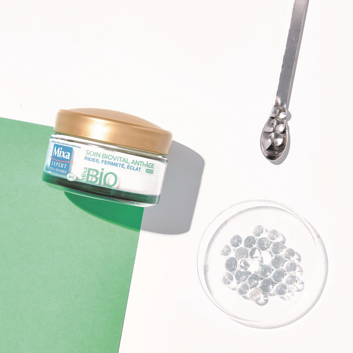 Biovital MIXA Organic Anti-Aging Day Face Cream for Wrinkles, Firmness, Radiance for Mature Skin