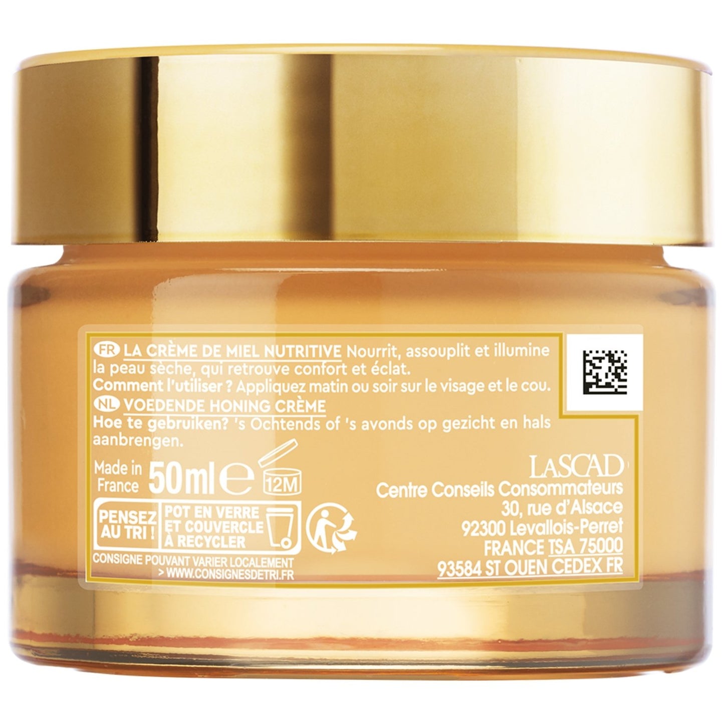 Organic Nourishing Cream Honey LA PROVENCALE BIO