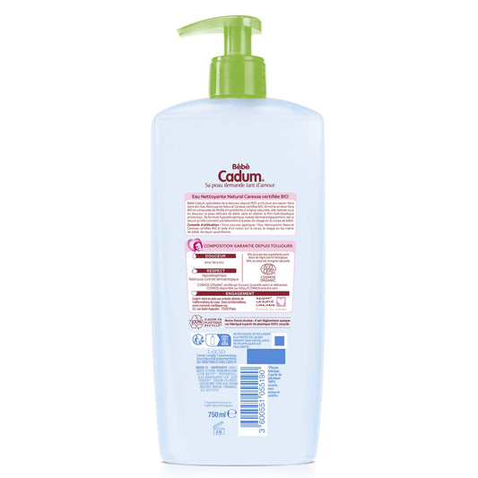 CADUM Bio-hypoallergenes Baby-Gesichts- und Körperreinigungswasser