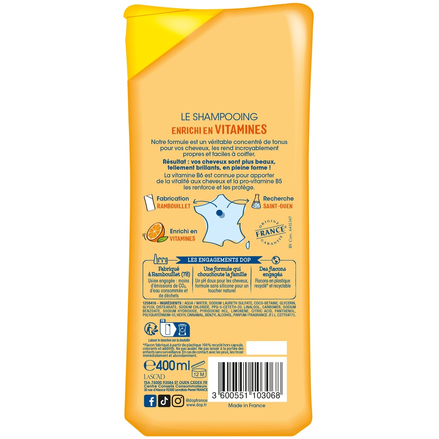 Shampoing Très Doux Vitamines DOP