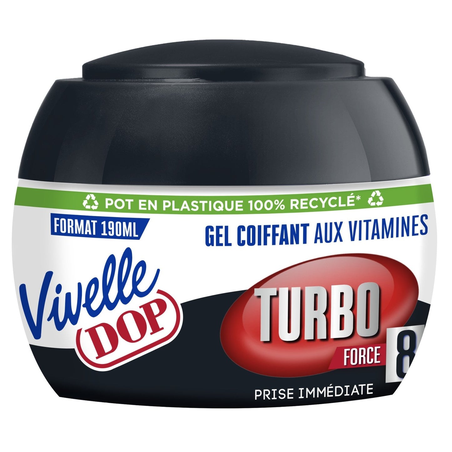 Gel Coiffant Turbo Fixation Force 8 aux Vitamines VIVELLE DOP le pot de 190mL