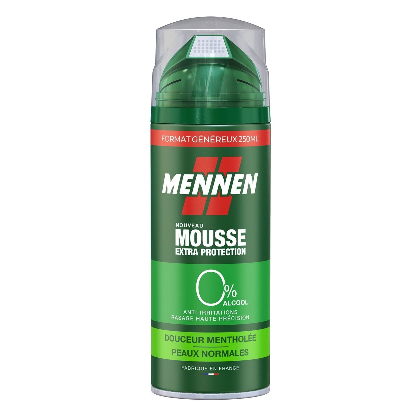 Mousse à Raser Peau Normale Homme Douceur Mentholée Anti-Irritations MENNEN le spray de 250mL