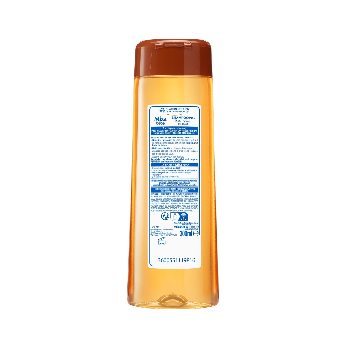 Shampoing bébé Démêlant Cheveux Karité Très Doux MIXA BEBE