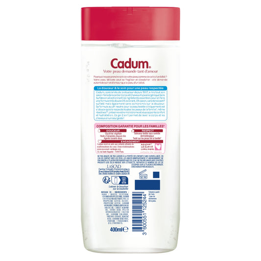 Shower Gel Body and Hair Gel Hypoallergenic Sulfate-Free CADUM