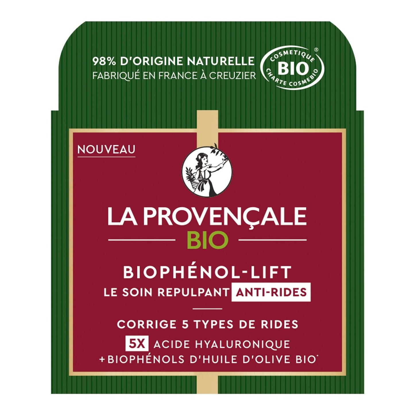 Crème Visage Jour Biophenol Lift Anti Rides LA PROVENCALE BIO le pot de 50ml