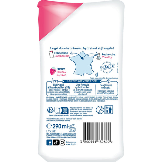 Shower Gel Cream Strawberry Scent 1/4 of DOP Moisturizing Cream