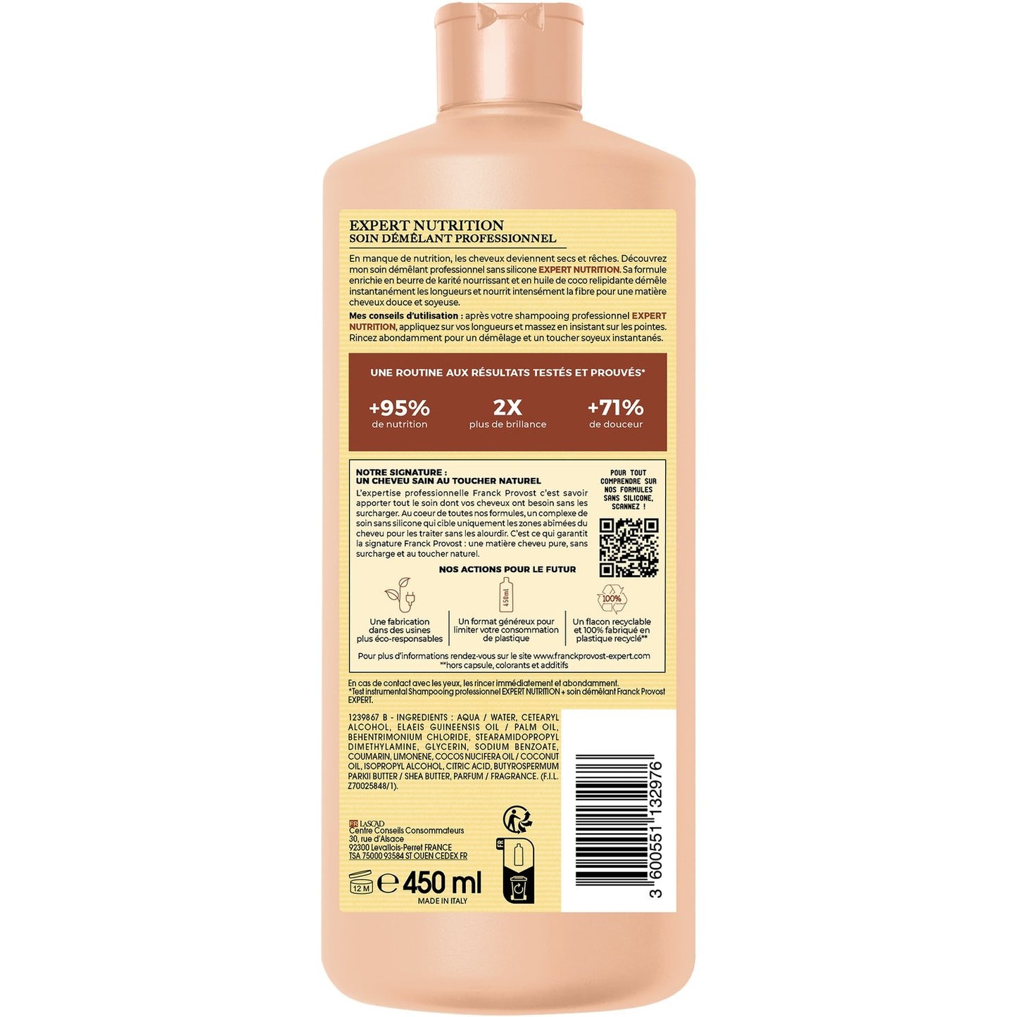 Conditioner Detangling Treatment for Thick, Dry to Very Dry, Curly, Wavy Hair, Shea & Coconut Oil F.PROVOST