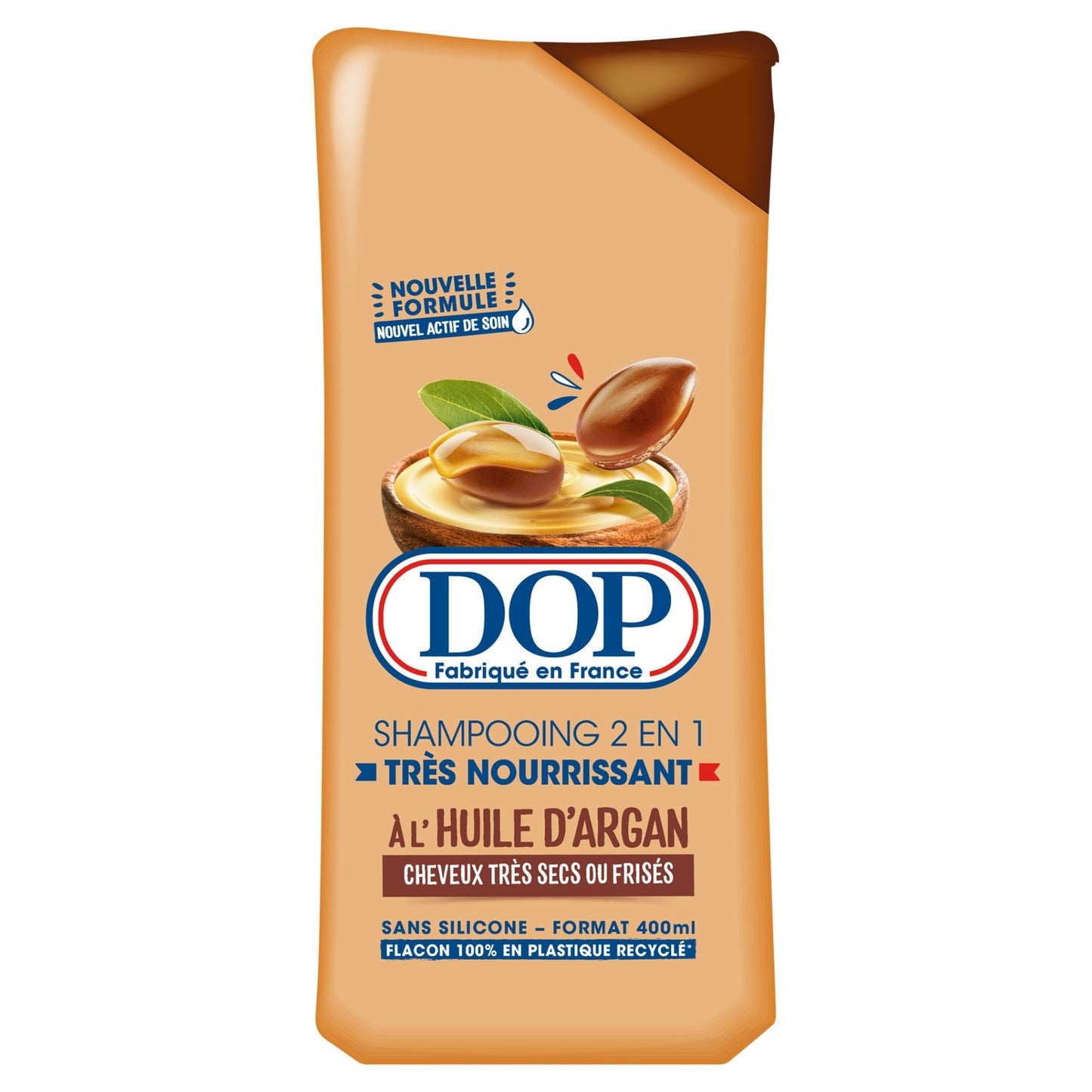 Shampoing Très Nourrissant 2en1 Cheveux Très Secs Ou Frisés A l'Huile d'Argan DOP le flacon de 400mL