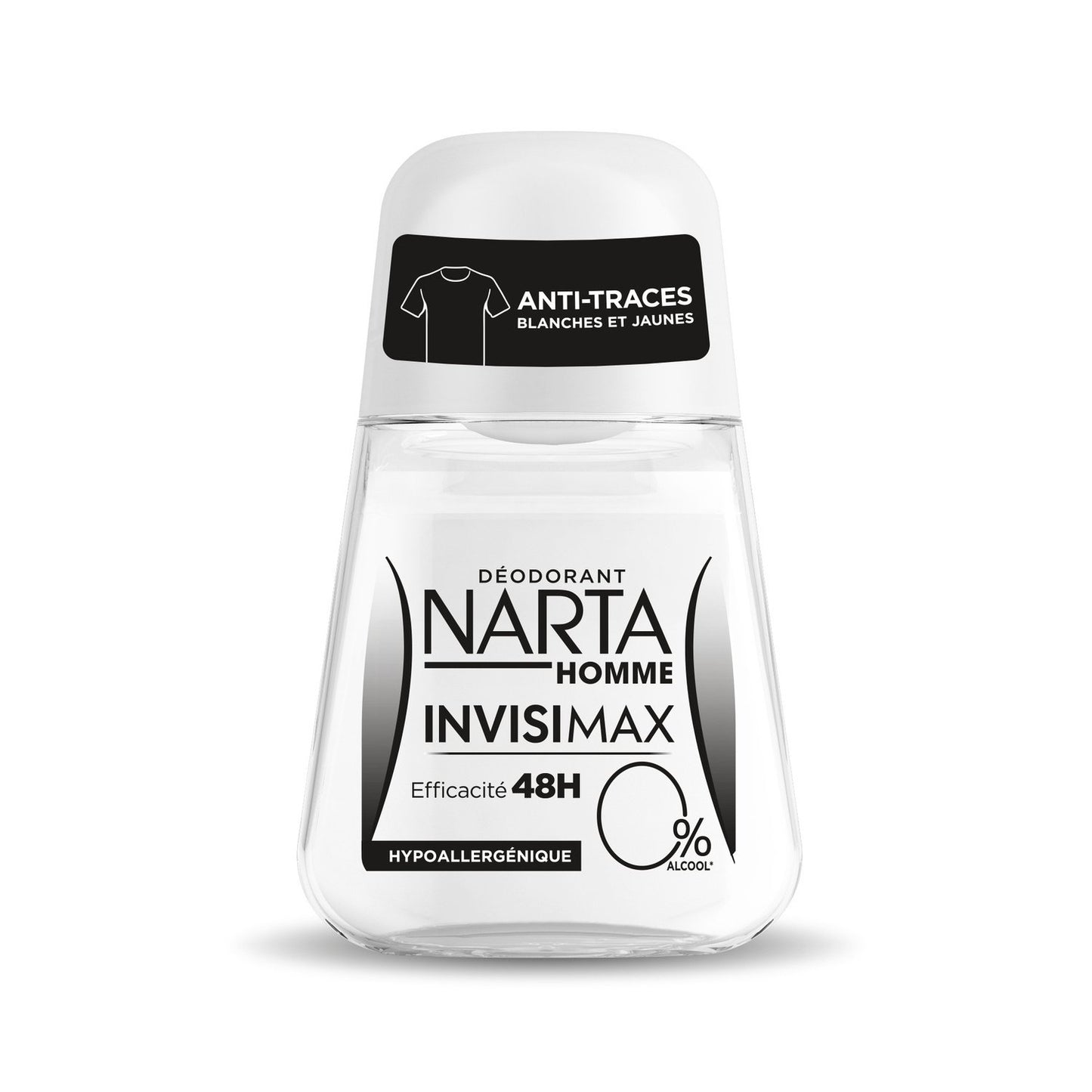 Déodorant Bille Homme Anti-Traces Hypoallergénique Invisimax NARTA HOMME le roll-on