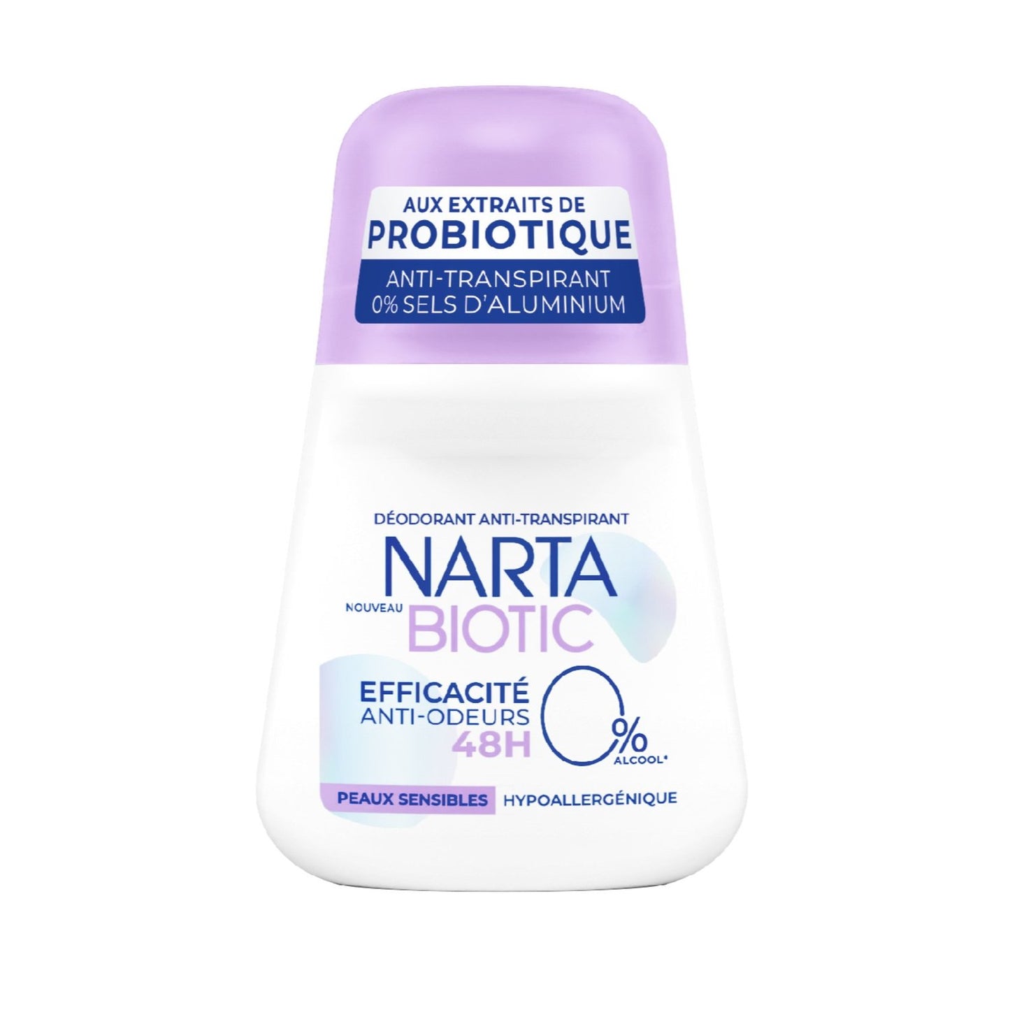 Déodorant Bille Efficacité 48h Anti-Odeurs Biotic Peaux Sensibles NARTA le roll-on