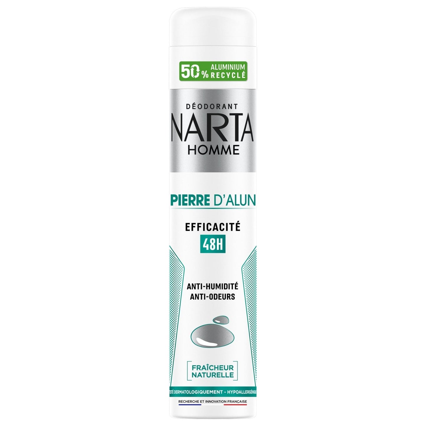 Déodorant Spray Homme Anti-Humidité Pierre d'Alun NARTA HOMME le flacon de 200mL