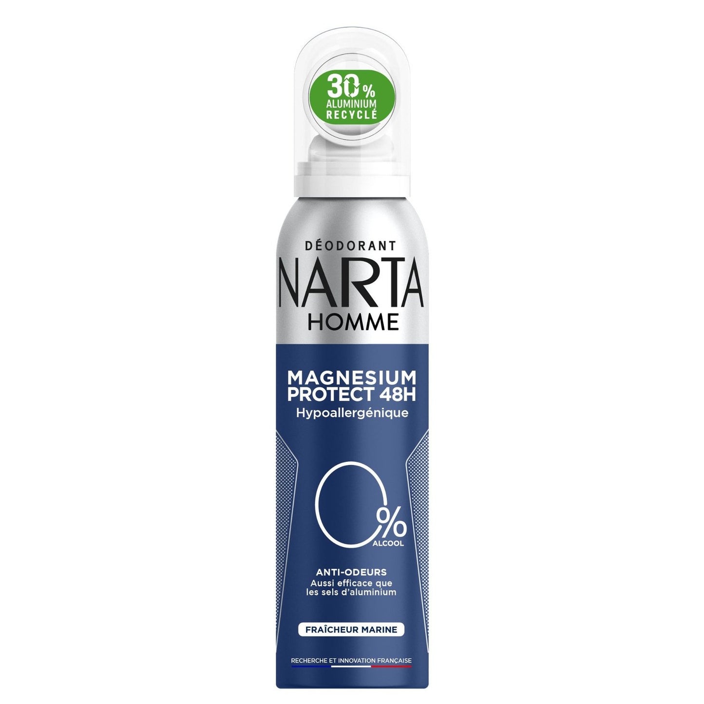 Déodorant Spray Homme Magnesium Protect Fraîcheur Marine NARTA HOMME le flacon de 150mL