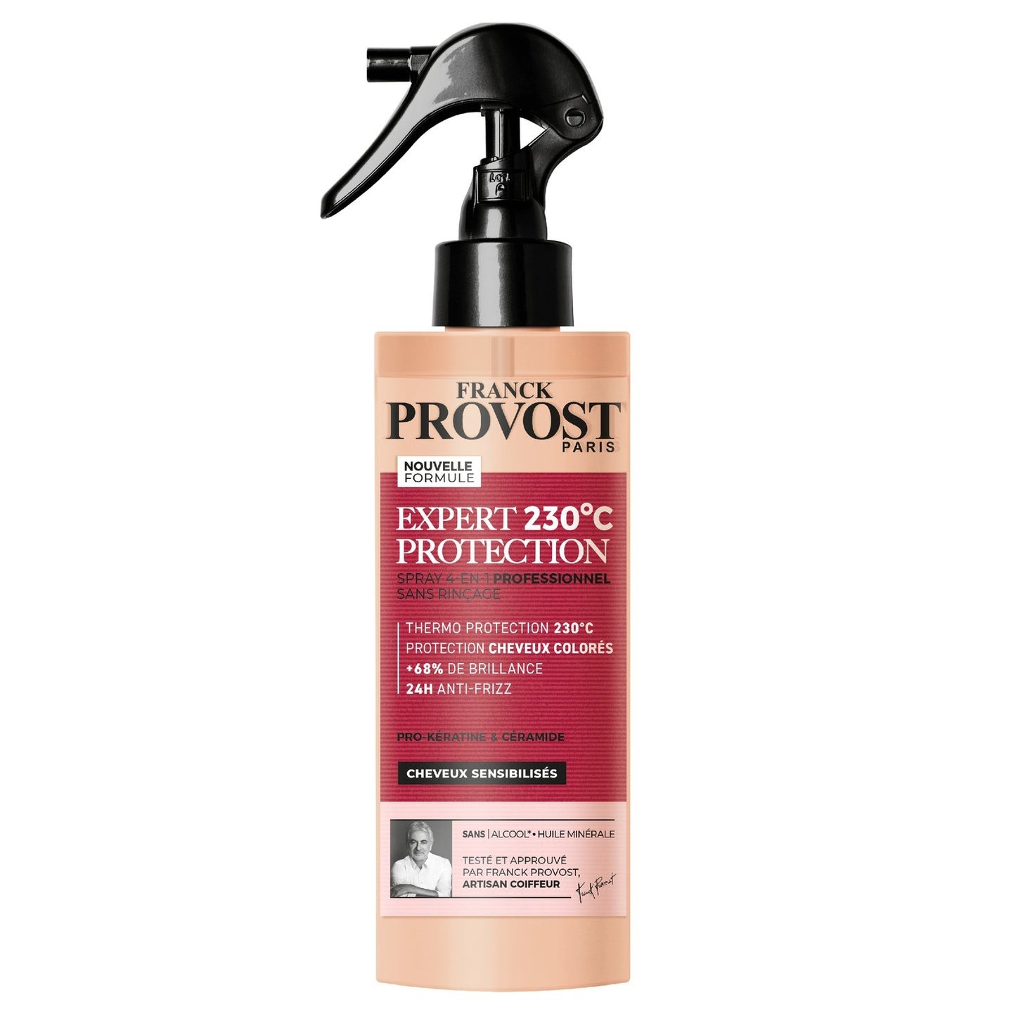 Shampoing Cheveux Sensibilisés Protection Thermique Pro-Kératine et Céramide FRANCK PROVOST le flacon de 190mL