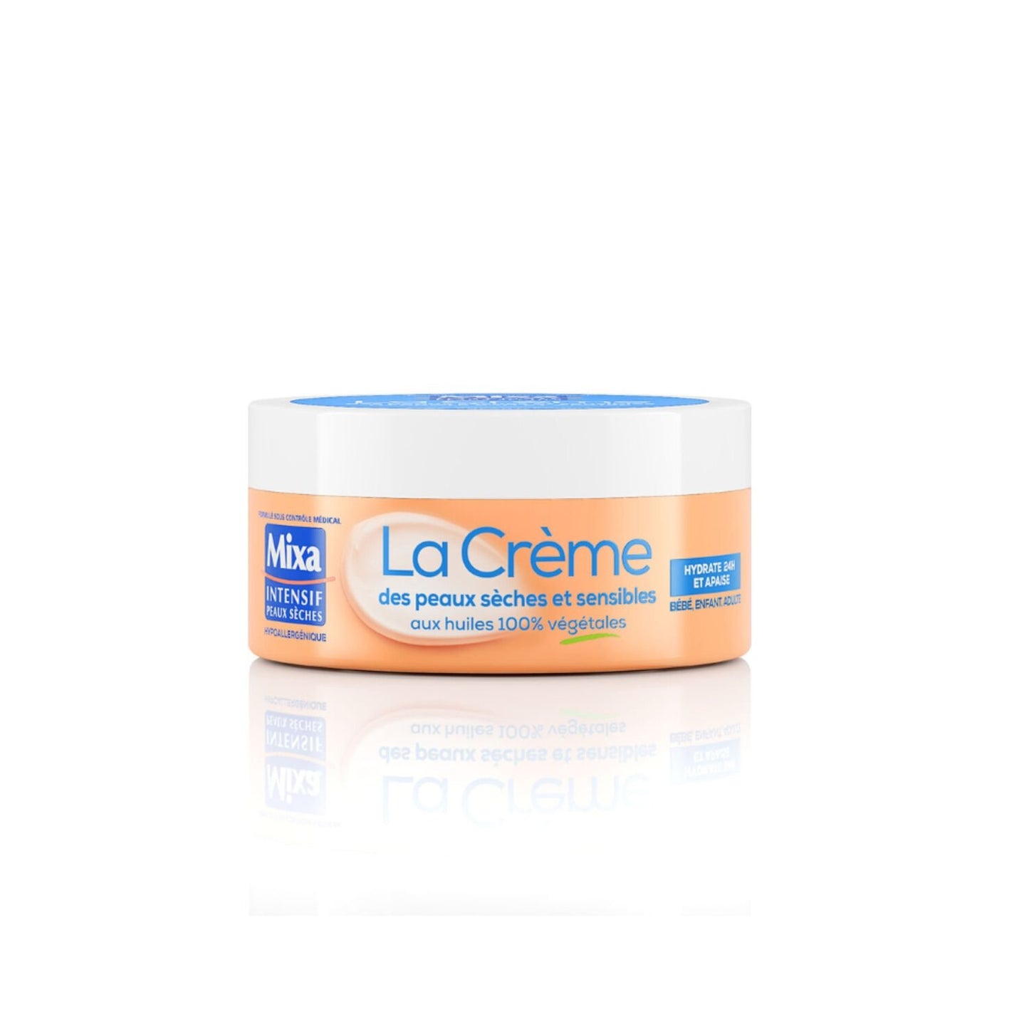 Crème Réparatrice Corps Peau Sèche et Sensible aux Huiles Végétales MIXA le pot de 150mL