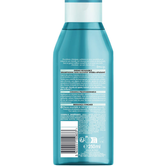 Hydra-Soothing Shampoo for Dehydrated Hair with Algae and Niacinamide DESSANGE