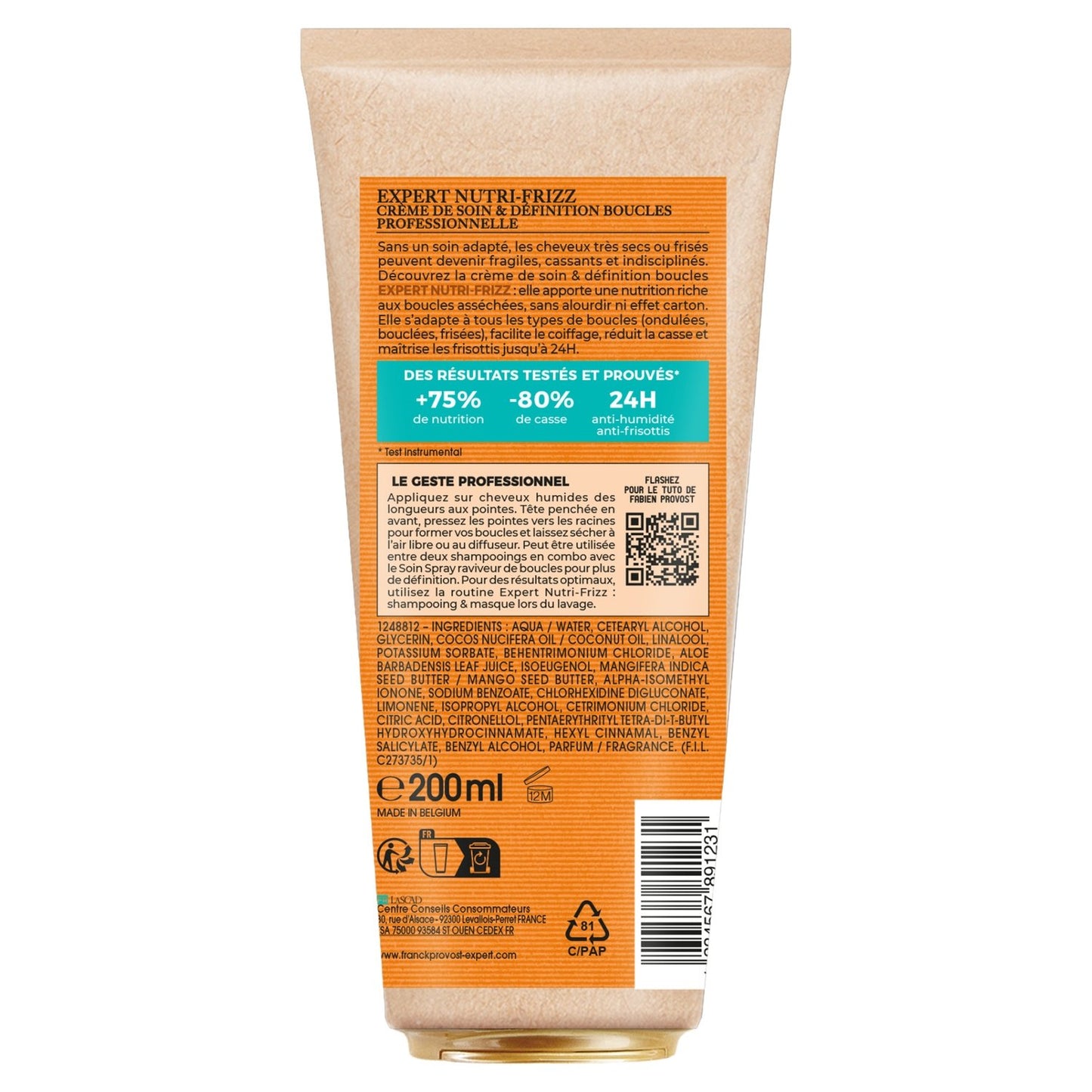 Nutri-Frizz Haarcreme Aloe Vera und Mangobutter FRANCK PROVOST