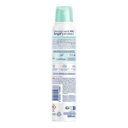 Déodorant spray 48h Argil Protect Coton CADUM