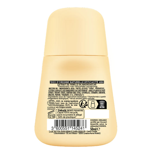 USHUAIA Organic 48h Vanilla Roll-On Deodorant