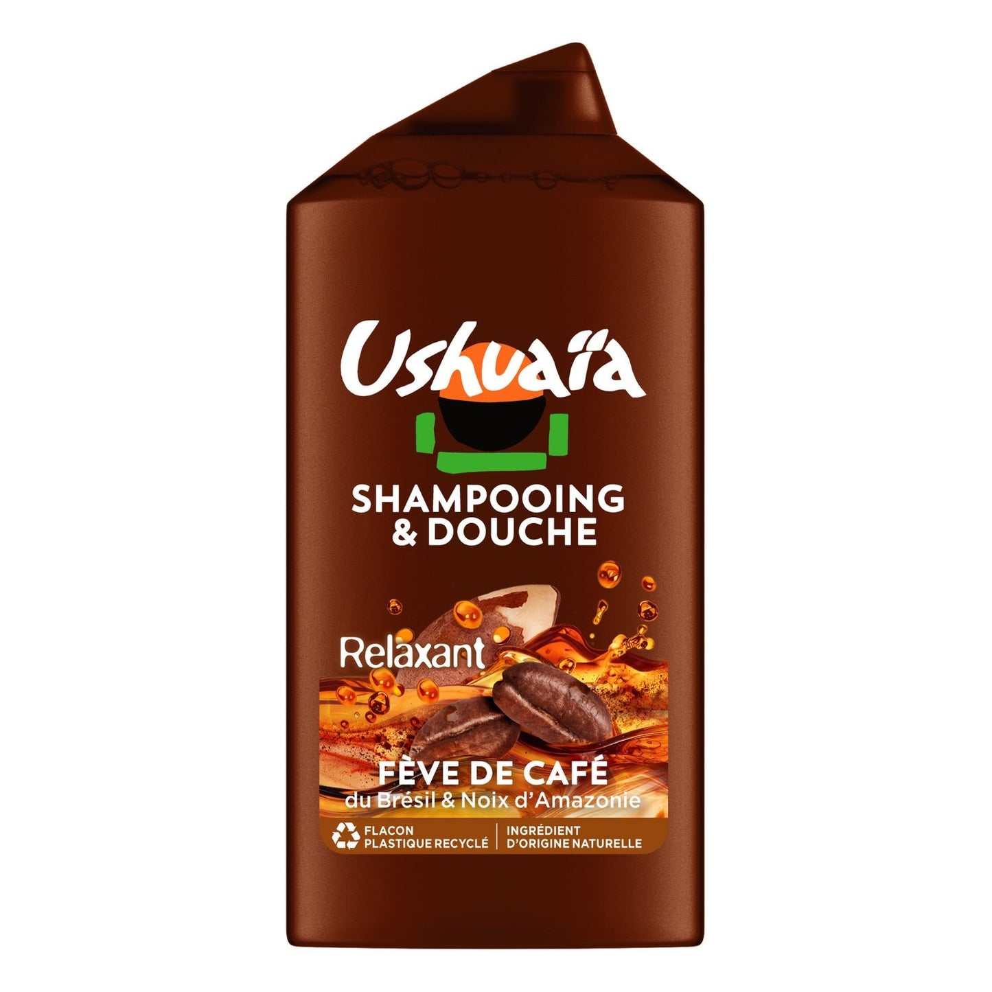 Gel Douche Relaxant Fève de Café du Brésil et Noix d'Amazonie USHUAIA le flacon de 300mL