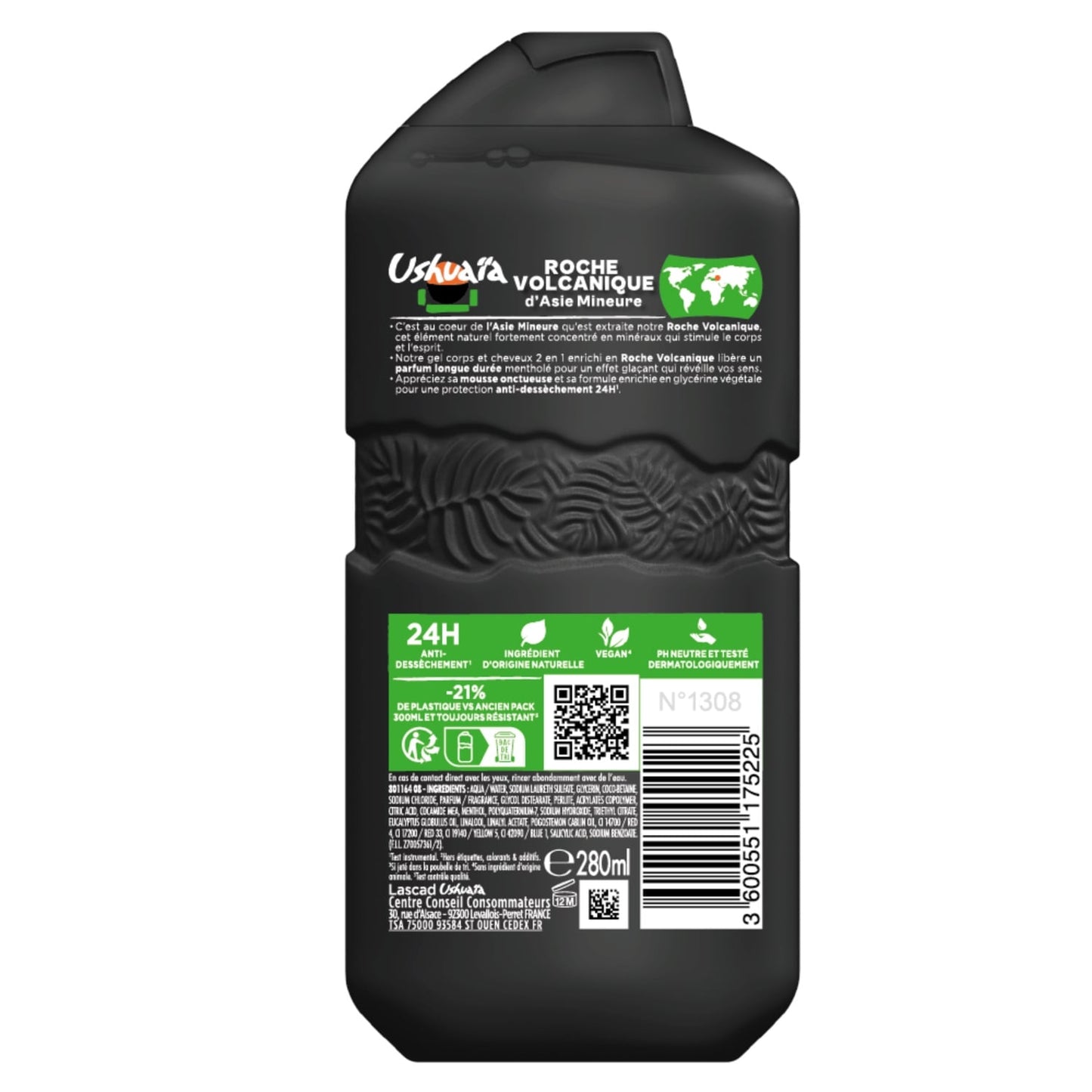 Gel douche Effet Glaçant Roche Volcanique USHUAIA