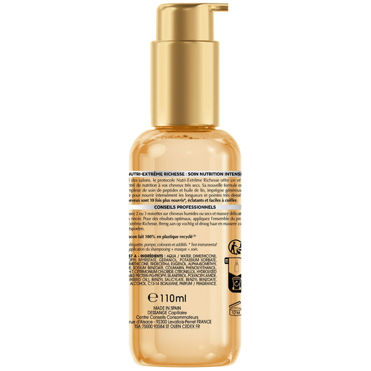 Soin cheveux Cheveux Très Secs Nutrition Intense Peptides Huile de lin DESSANGE