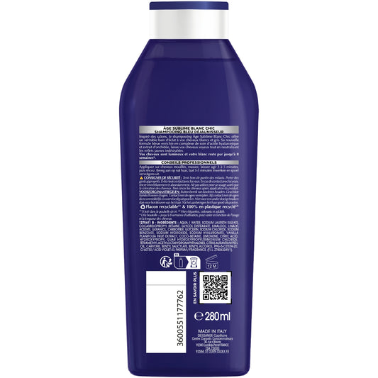 Shampoing Déjaunisseur pour Cheveux blancs Blanc Chic DESSANGE