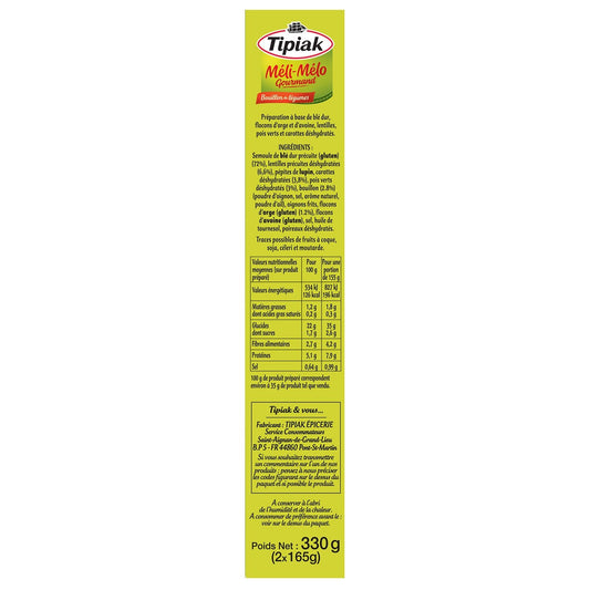 Blé et Légumes Secs Meli-Melo TIPIAK