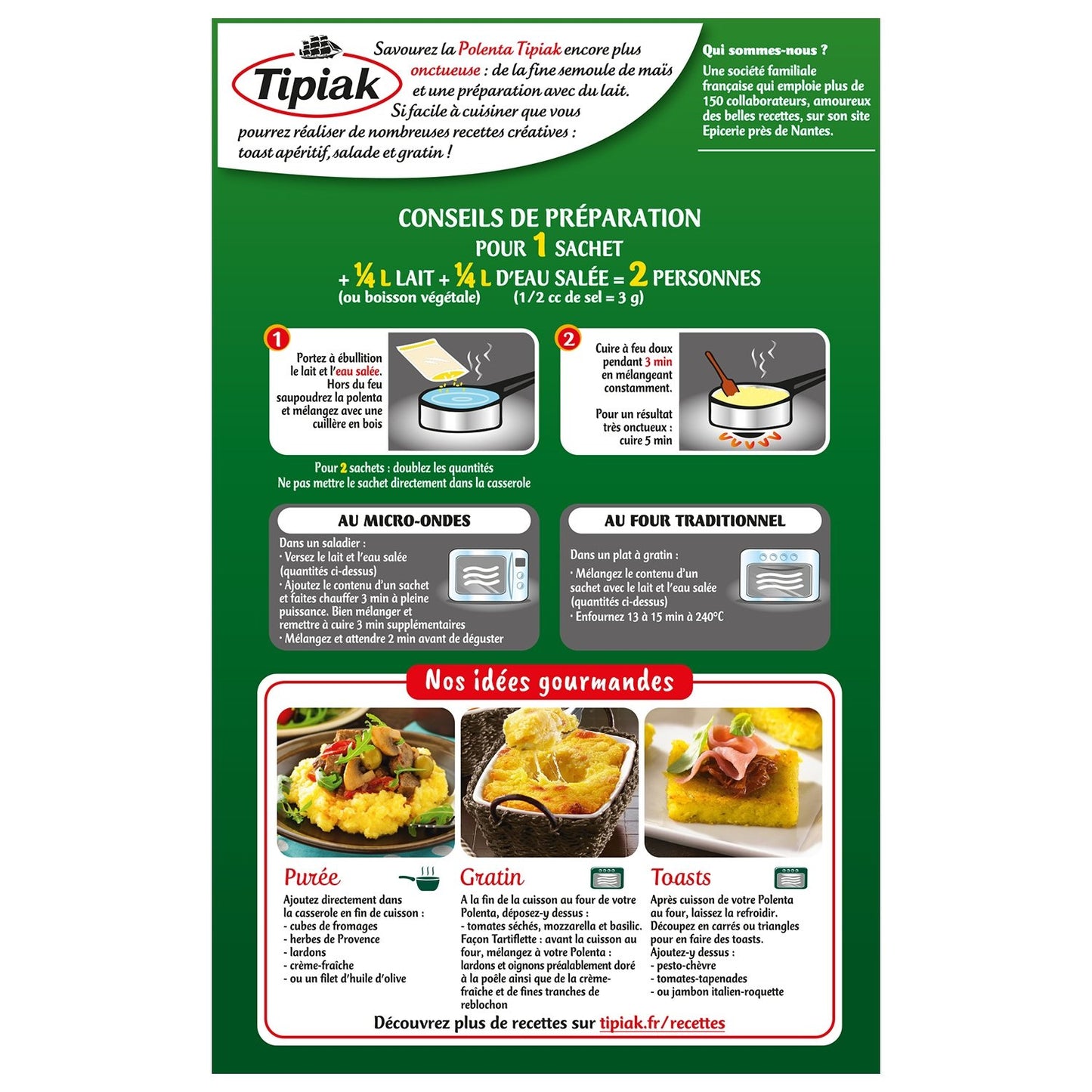 Polenta Onctueuse TIPIAK