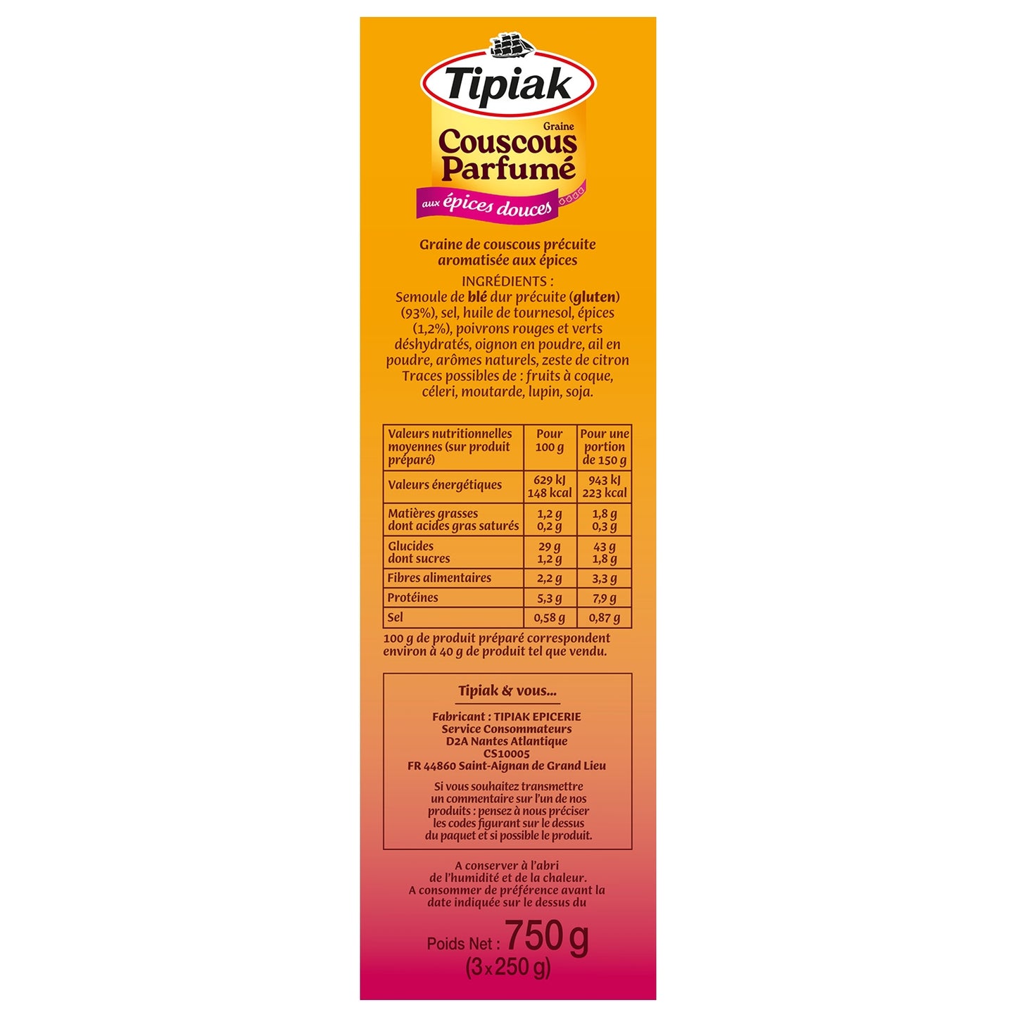 TIPIAK Sweet Spiced Couscous