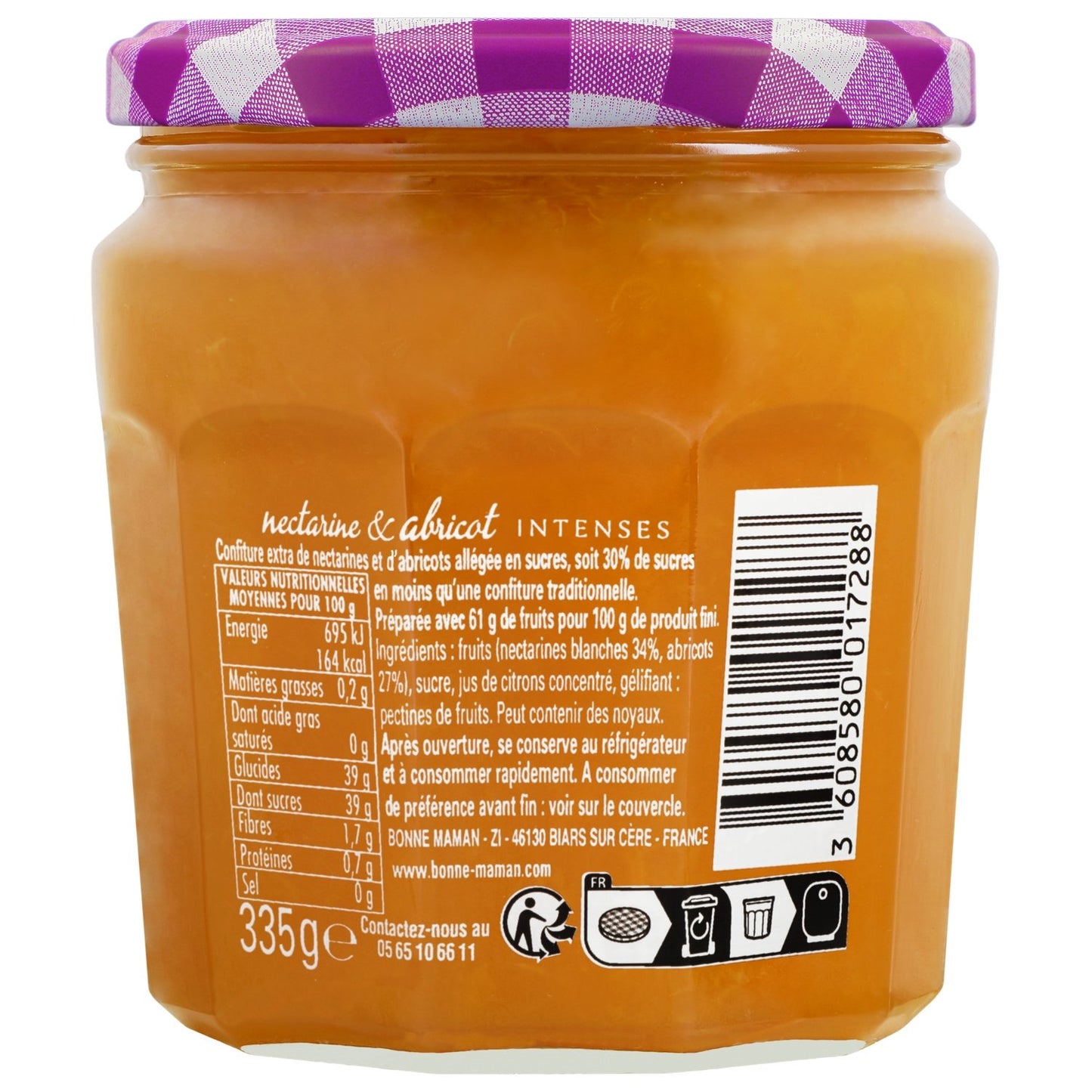 Confiture Nectarine et Abricot Intenses BONNE MAMAN