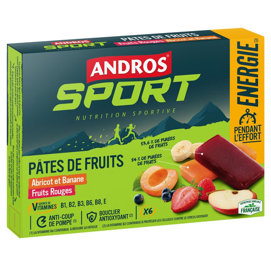 ANDROS Sport Fruit Pastes Apricot Banana Red Fruits