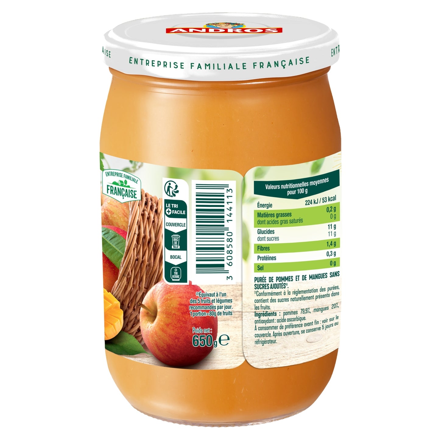 Compotes Pomme Mangue ANDROS