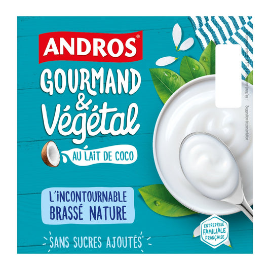 Dessert Végétal Brassé au Lait de Coco Nature ANDROS