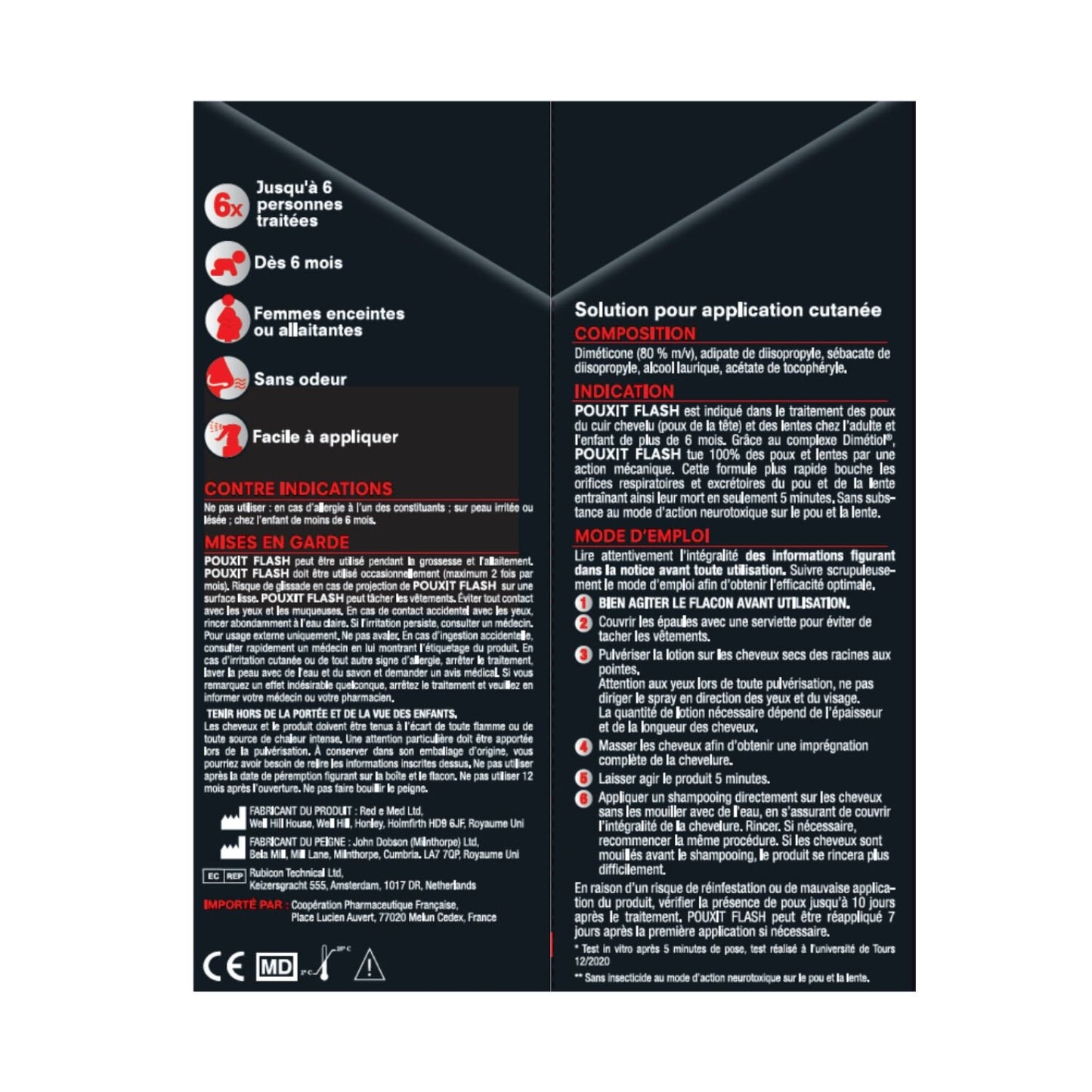 Hair Care Anti-Lice Treatment Comb Included POUXIT