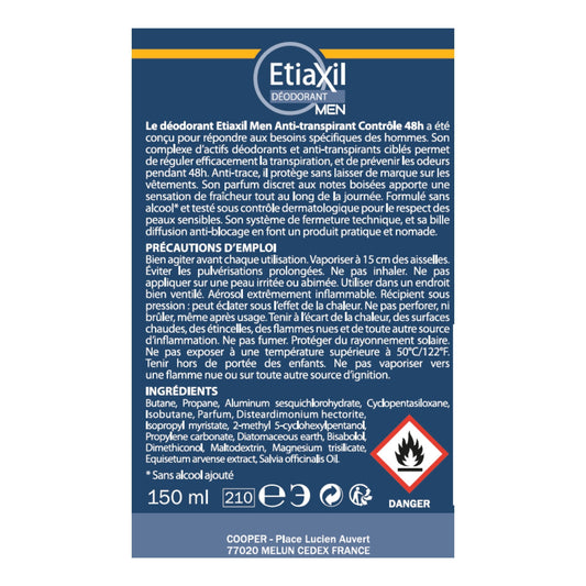 ETIAXIL 48h Control Antitranspirant Deodorant für Männer
