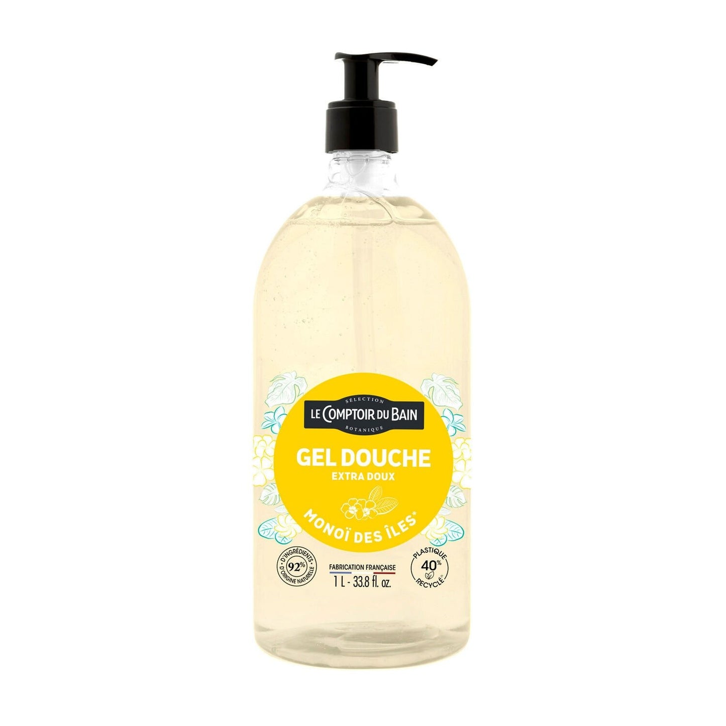 Shower Gel for Body and Face Sensitive Skin Extra Gentle Moisturizes and Soothes with Monoi des Iles Sulfate-Free LE COMPTOIR DU BAIN