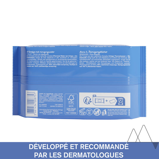 Lingettes bébé à l'Eau Thermale d'Uriage et Edelweiss Bio URIAGE