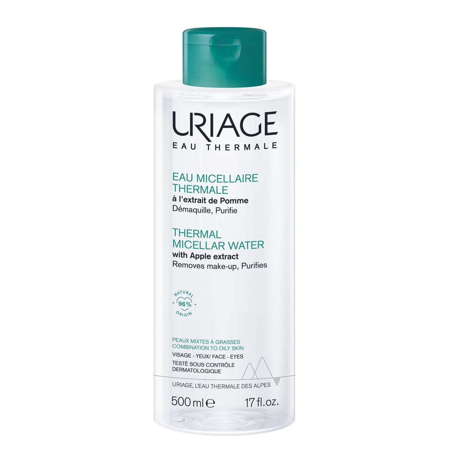 Eau micellaire Visage Peau Mixte à Grasse Thermale Purifiante à l'Extrait de Pomme URIAGE
