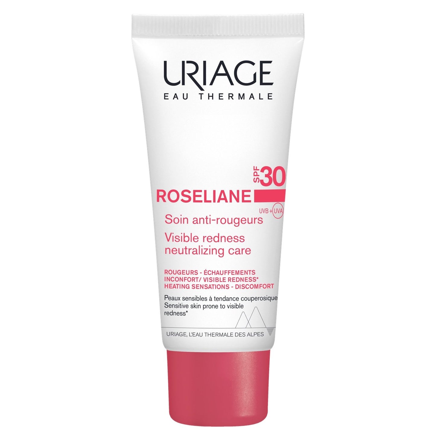Soin Visage Anti Rougeurs Diminue et Prévient les Rougeurs Spf 30 Roseliane URIAGE le flacon de 40mL