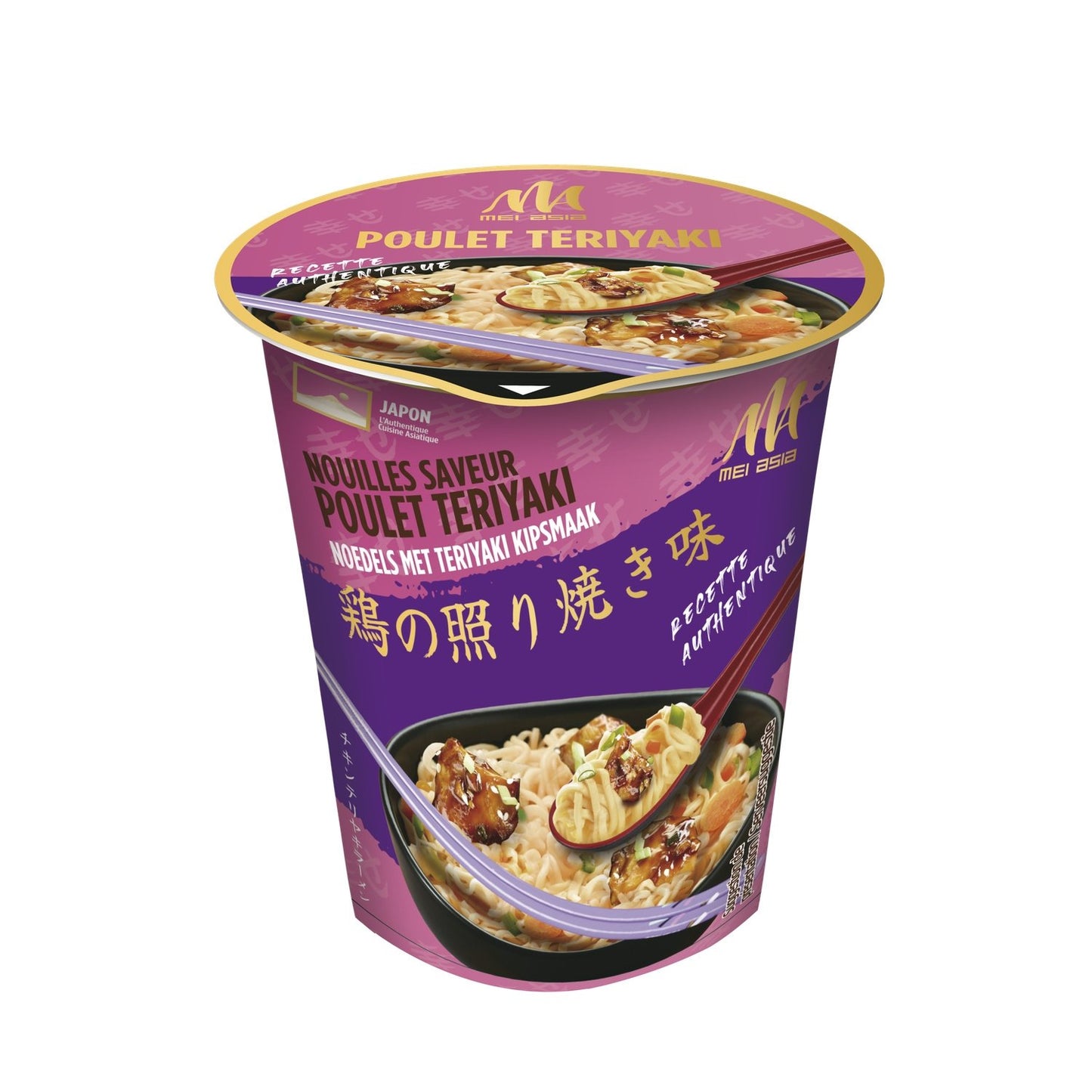 Nouilles Japonaises Saveur Poulet Teriyaki MEI ASIA la boite de 65g