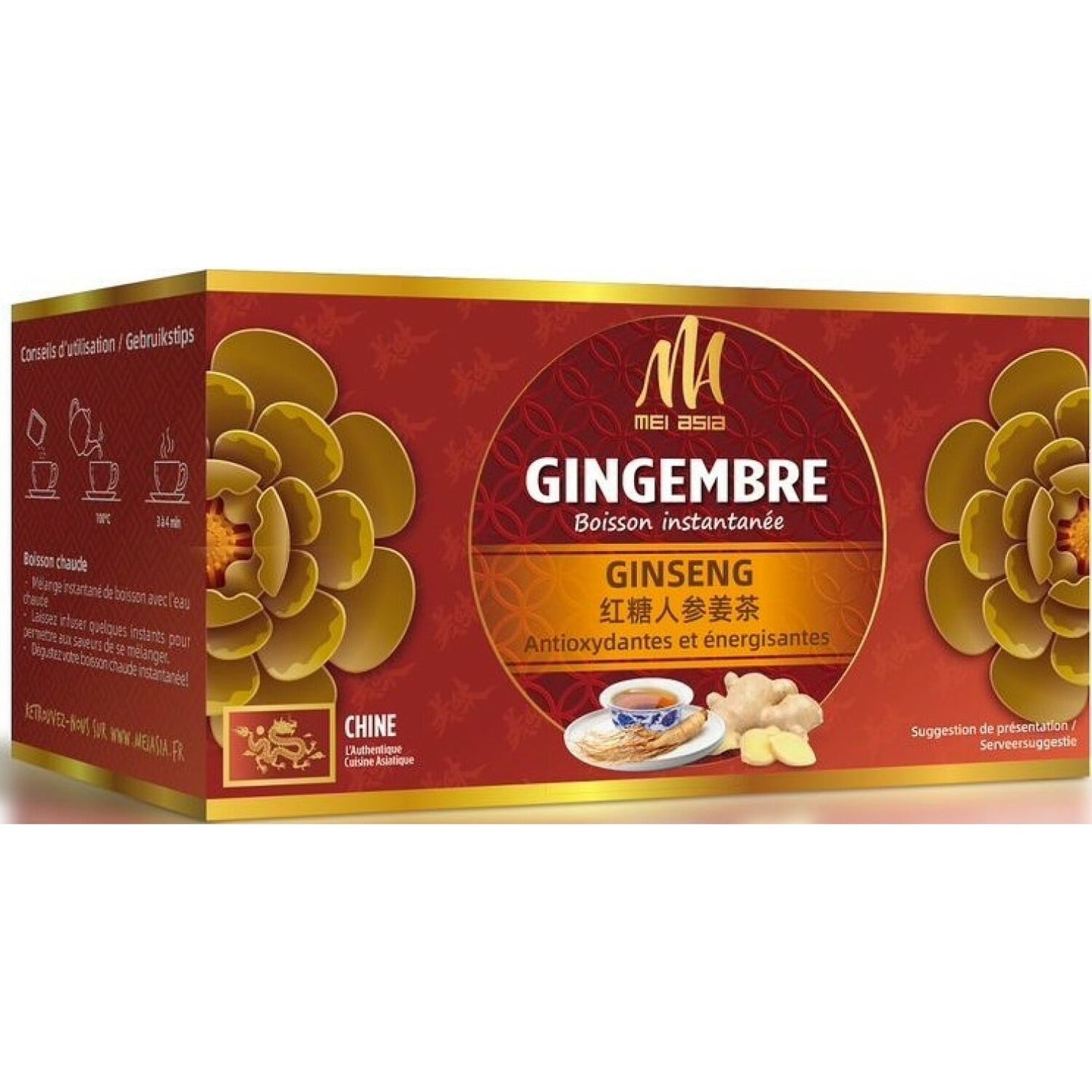 Boisson Insantanée Gingembre Ginseng MEI ASIA