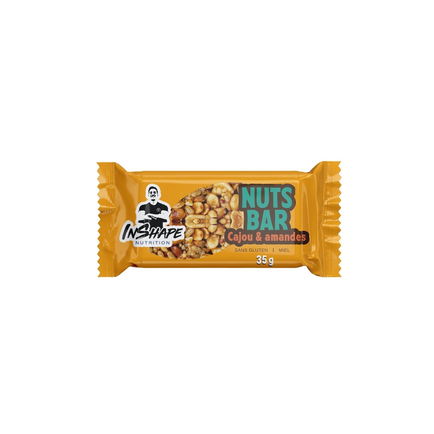 Barre Energétique Noix de Cajou & Amandes INSHAPE NUTRITION la barre de 35g