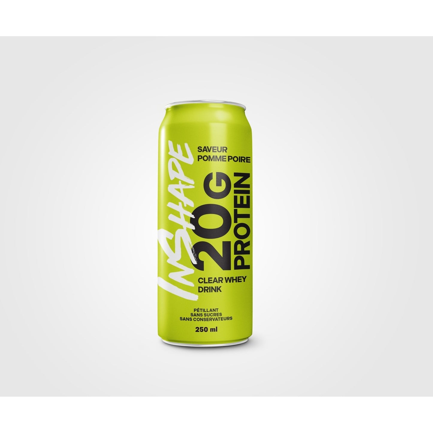Boisson Pétillante Clear Whey Saveur Pomme Poire INSHAPE NUTRITION la canette de 25cL