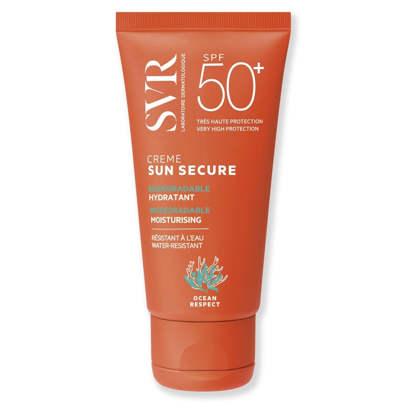 Crème Solaire Peau Sensible Haute Protection Spf 50+ Non Grasse Résistant à l'Eau LABORATOIRE SVR le tube de 50mL