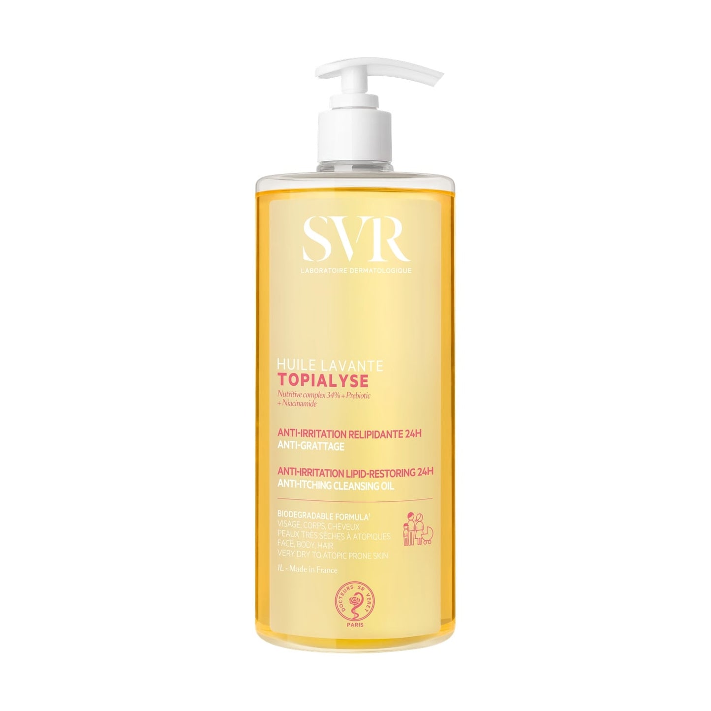 Huile de douche Micellaire Peaux Sensibles Sans Sulfate Topialyse LABORATOIRE SVR