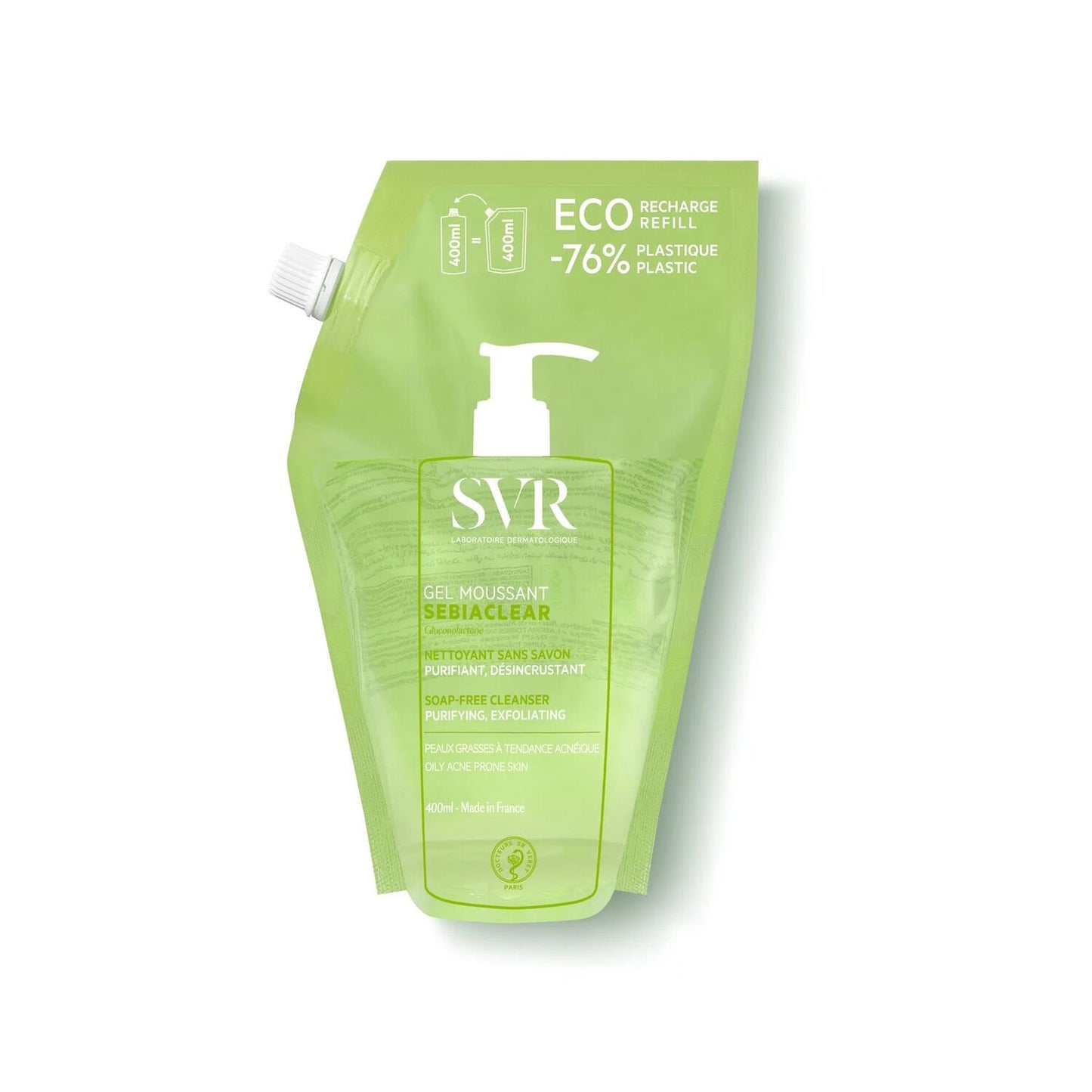 Soap-Free Cleansing Gel Purifies and Unclogs LABORATOIRE SVR