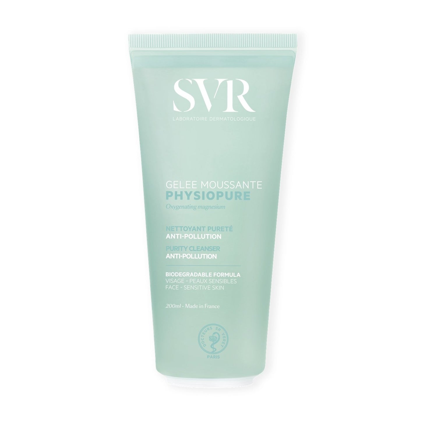 Gelée Visage Moussante Physiopure LABORATOIRE SVR le tube de 200mL