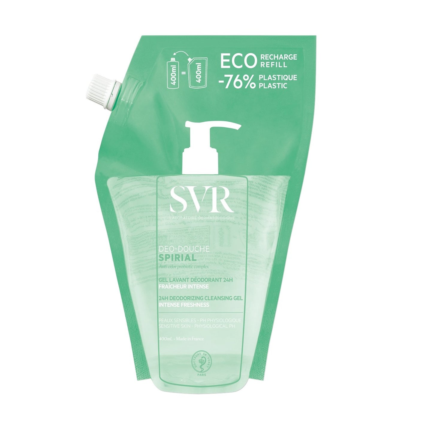 Long-lasting Intense Freshness Deodorant Body Shower Gel Spirial LABORATOIRE SVR